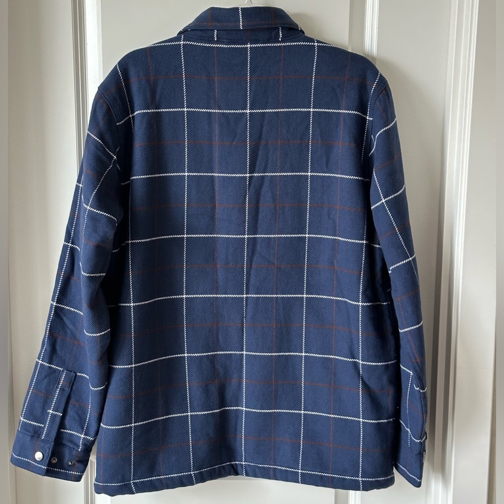 Outdoor William Rast Men's Navy / Blue Plaid Lined Fleece Jacket-M - Picture 3 of 11